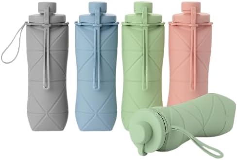 Foldable Silicone Water Bottle – 600 ml, Leak-Proof & Travel Friendly